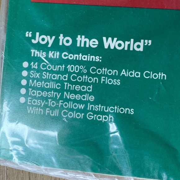 3/$25 Bucilla Christmas Heirloom 82023 Counted cross Stitch Joy To The World NEW - Picture 6 of 6